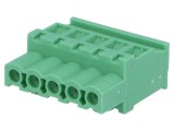 Regletă de conexiuni deconectabilă 5,08mm 5 piste mufă mamă