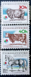 Cehoslovacia 1976 fauna animale cai,ou,bovine serie nestampilata, Nestampilat