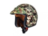 Casca Moto Chopper Camuflaj Awina TN8658, Open-Face, Marime XXL, Omologata CE, Viziera Rezistenta Zgarieturi, Interior Respirabil