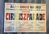 Afis vechi Turneu Circul de Stat Bucuresti format mare Doar predare personala