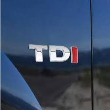 Emblema TDI silver cu rosu foto