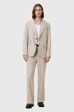 AllSaints pantaloni din l&acirc;nă GALLOW culoarea bej, drept, M022QC