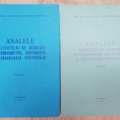 Analele institutului de geodezie, fotogrammetrie, cartografie... (2 vol.)