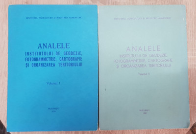 Analele institutului de geodezie, fotogrammetrie, cartografie... (2 vol.) foto