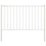 vidaXL Panou Gard Gradina cu Stalpi, Otel Vopsit Electrostatic Alb 1.7x1 m, Rezistent Intemperii