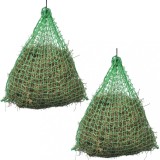 Set 2 Plase Fan Rotunde vidaXL, 0.75x0.75m, PP Verde, Ochiuri Mici, Hranire Cai &amp; Ponei, Rezistente Intemperii