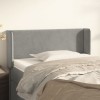 VidaXL Tăblie de pat cu aripioare gri deschis 93x16x78/88 cm catifea 3118664