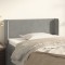 vidaXL Tăblie de pat cu aripioare gri deschis 93x16x78/88 cm catifea 3118664
