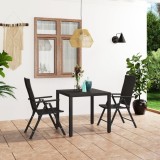 Gossi set mobilier de gradina, 3 piese, negru