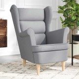 Fotoliu Gri Deschis 74x84x100 cm Textil Relaxare Confortabil Living Birou