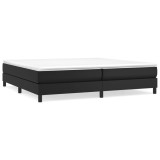 Cumpara ieftin Cadru de pat, negru, 200x200 cm, piele ecologica