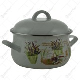 Oala emailata cu capac 1.8 L &ndash; Design Lavanda