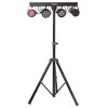 Set 4 lumini cu trepied si telecomanda, DMX, laser, strobe, led-uri, Ibiza Light
