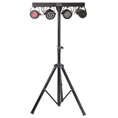 Set 4 lumini cu trepied si telecomanda, DMX, laser, strobe, led-uri foto