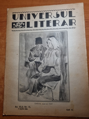 universul literar 11 aprilie 1926-aron cotrus,ce-a scris caragiale,radu gyr foto