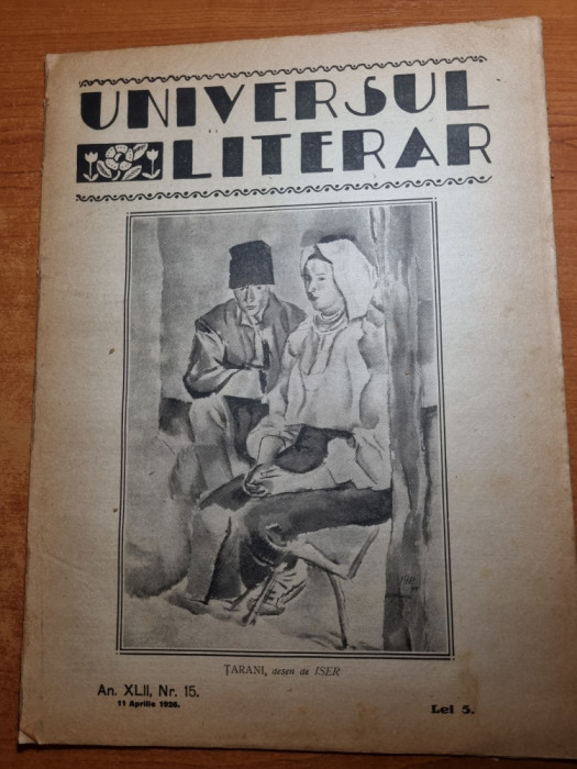 universul literar 11 aprilie 1926-aron cotrus,ce-a scris caragiale,radu gyr
