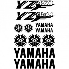 Set 11 Stickere Yamaha YZF450 Negru foto