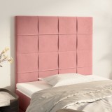 VidaXL Tăblii de pat, 2 buc, roz, 90x5x78/88 cm, catifea 3116373