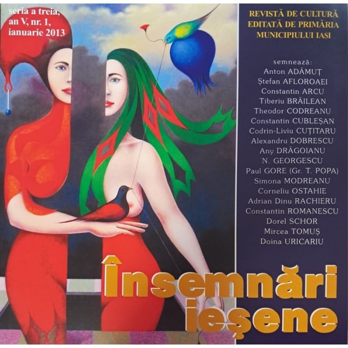 colectiv - Insemnari iesene. Seria a treia. An.V, Nr.1, Ianuarie