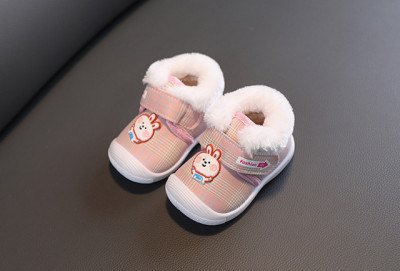 Pantofi imblaniti roz - Fashion bunny (Marime Disponibila: 3-6 luni (Marimea 18 foto