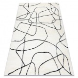 Modern covor MODE 8522 abstractizare crem / negru, 240x330 cm