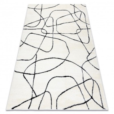 Modern covor MODE 8522 abstractizare crem / negru, 240x330 cm foto