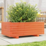 vidaXL Jardinieră grădină, maro ceruit, 70x40x26,5 cm, lemn masiv pin