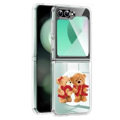 Husa pentru samsung galaxy z flip 6, atasare magnetica, magsafe, love, clear foto