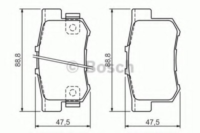 Set placute frana,frana disc HONDA CR-V II (RD) (2001 - 2006) BOSCH 0 986 494 358 foto