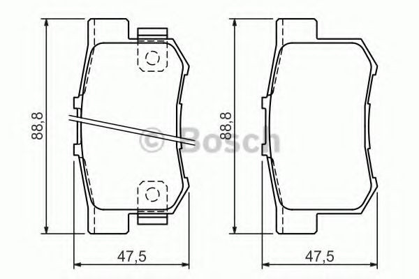 Set placute frana,frana disc FIAT SEDICI (FY) (2006 - 2016) BOSCH 0 986 494 358