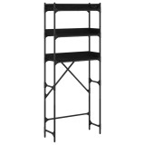 vidaXL Raft pentru mașină de spălat cu raft Negru 0ak 67 x 25 x 163 cm 883552