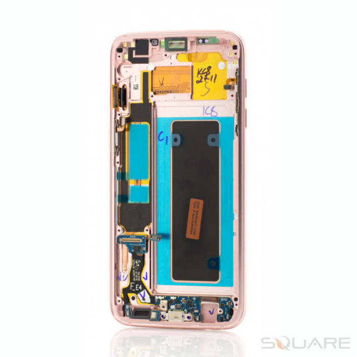 LCD OEM Samsung S7 Edge, G935, Pink, Service Pack OEM