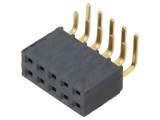 Conector şiruri pini mamă 10 pini 2,54mm aurit THT SAMTEC