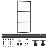 Cumpara ieftin Usa glisanta cu set feronerie, 90x205 cm, sticla ESG/aluminiu