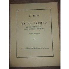 Seize etudes pour trompette Ut ou Si, bugle ou cornet a pistons Si- E. Bozza