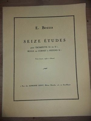 Seize etudes pour trompette Ut ou Si, bugle ou cornet a pistons Si- E. Bozza foto
