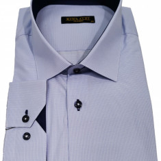 Camasa Rinaldi clasica, bleu imprimata Greco (Marime: INT/4XL)