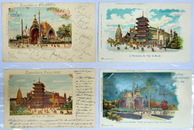 Carti Postale de la Expozitia Internationala de la Paris 1900 (52 buc) foto
