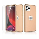 Husa de protectie flippy compatibila cu apple iphone 13 pro max, full cover 360, auriu + folie de protectie
