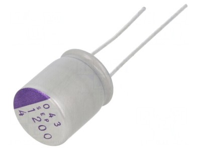 Condensator Polimeric 1200uF 4V THT foto