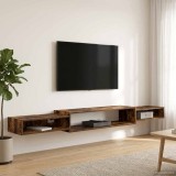 vidaXL Sistem de TV montat pe perete Montare pe perete Stejar fumuriu 8006017