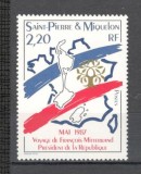 St.Pierre si Miquelon.1987 Vizita presedintelui F.Mitterand SS.42, Nestampilat