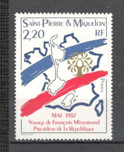 St.Pierre si Miquelon.1987 Vizita presedintelui F.Mitterand SS.42