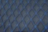 Material piele eco interior auto covorase tavita portbagaj Negru cusatura Albastra, ALM