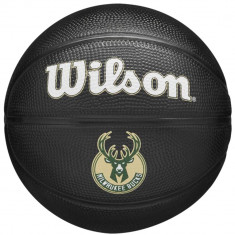 Mingi de baschet Wilson Team Tribute Milwaukee Bucks Mini Ball WZ4017606XB negru foto