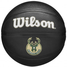 Mingi de baschet Wilson Team Tribute Milwaukee Bucks Mini Ball WZ4017606XB negru