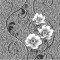 Tapet floral, alb,negru, dormitor, living, lavabil Akryl, 33770