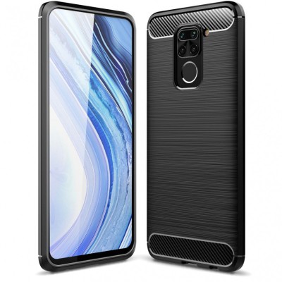 Husa TPU Tech-Protect Carbon pentru Xiaomi Redmi Note 9, Neagra foto