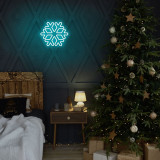 Cumpara ieftin Lampa de perete Snowflake, Neon Graph, 30x26x2 cm, albastru