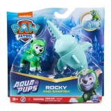 Figurina Paw Patrol, Aqua Pups, Rocky si Sawfish, 20139322